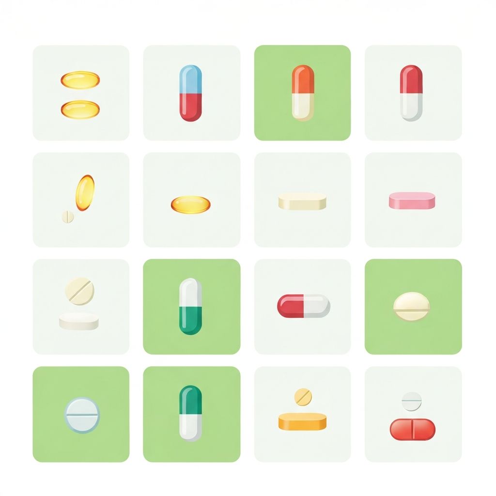 Ilustrasi berbagai jenis vitamin